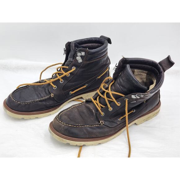 Sperry Top Sider Shoes Boot Mens 13M Non Marking Leather High Top Ankle Nautical - Picture 5 of 16